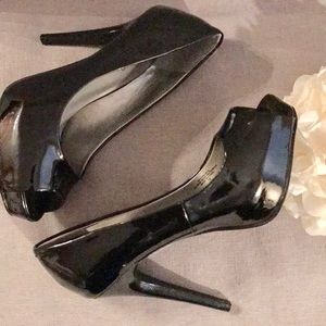 Guess Black Peep Toe Pumps